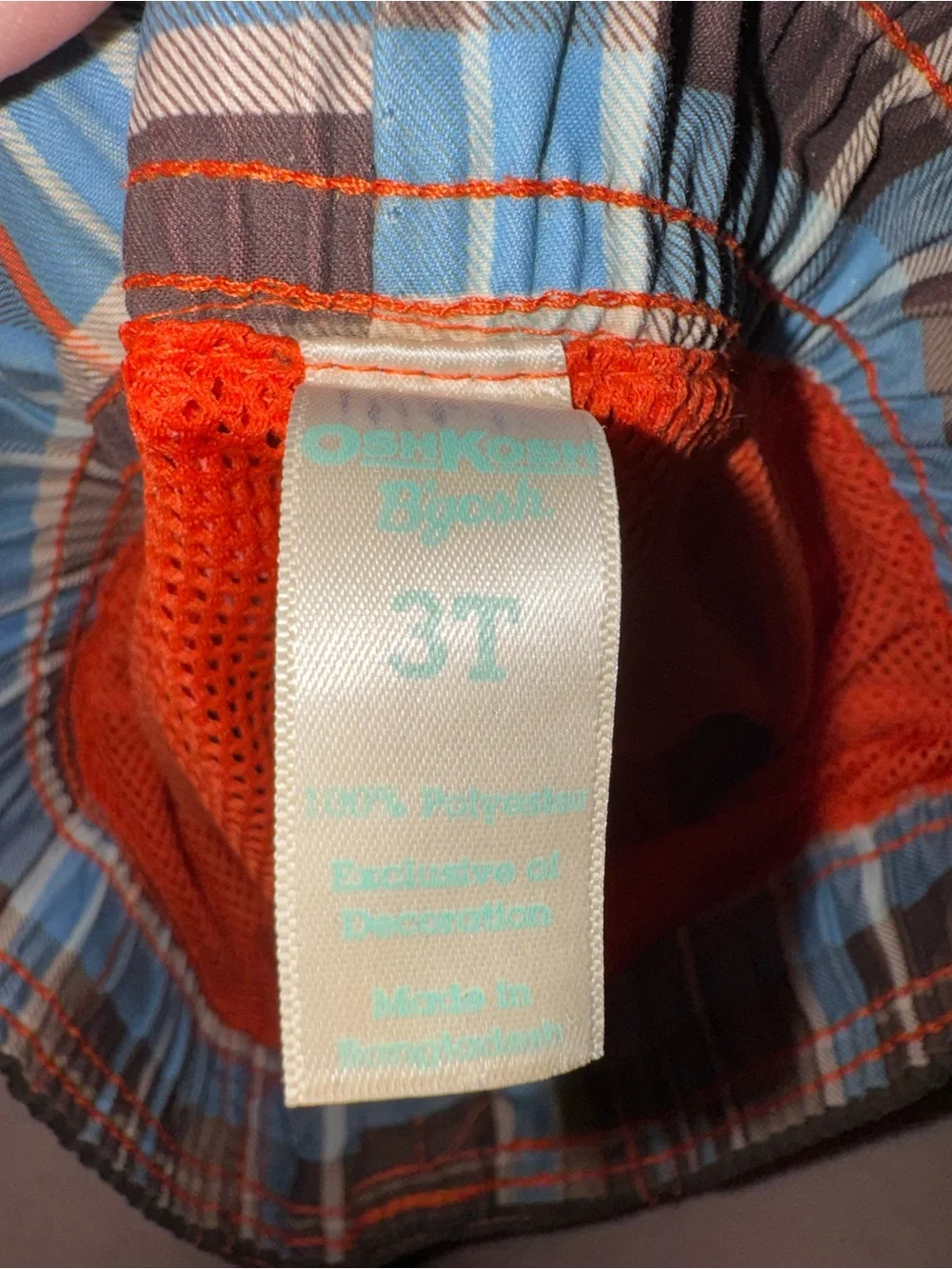 OshKosh B'gosh Orange Swim Trunks with Fish Graphic